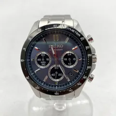 SEIKO セイコー セレクション SPIRIT スピリット SBTR027 腕時計 8T63-00D0 アナログ クロノグラフ クオーツ カジュアル ビジネス メンズ シルバー ネイビー 小物 B15817◆