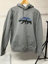 PATAGONIA 刺繍ワンポイント パーカー グレー L　US古着