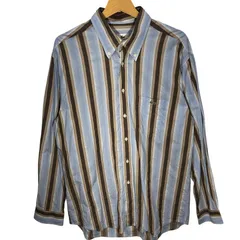 LACOSTE/ラコステ ストラップシャツ 長袖シャツ ボタンダウン 42サイズ ライトブルー/ブラウン