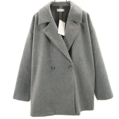 未使用 ZARA ザラ ダブルブレスト コート XL グレー レディース 古着