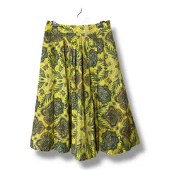 MACKINTOSH PHILOSOPHY マッキントッシュフィロソフィー ペイズリー柄 コットンスカート ロングスカート フレアスカート 綿 総柄 レディース サイズ38 春 イエロー 久喜倉庫店 22 No.K 1437