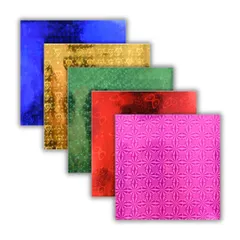 I'm so happy 折り紙 キラキラ ホイルカラー オーロラ 大判 ホログラム 千羽鶴 おりがみ ラッピング 50枚（ホイルカラー/25cm） 