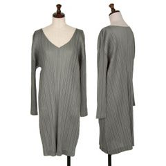 21aw PLEATS PLEASEプリーツ加工 長袖ワンピース - メルカリ