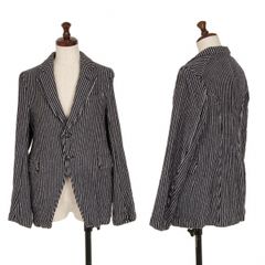 レア COMME des GARCONS ストライプジャケット ブラック XS - メルカリ