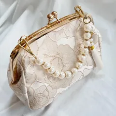 パールハンドル がま口 バッグ フォーマル 結婚式 パーティー 入学式 卒業式 七五三 セレモニー 和装 洋装 上品 高級感 小ぶり レディース ハンドバッグ 高見え 春