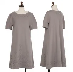 シビラSybilla ウールダイヤパッチワンピース グレーM