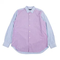 コムデギャルソン オムCOMME des GARCONS HOMME フロント配色切替シャツ 青紫S