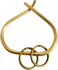 ＶＪＢＵＳＳＡＮ ＶＪＢＵＳＳＡＮ　ＣＯ．，ＬＴＤ 真鍮 キーリング カラビナ キーホルダー ベルトフック 小型 おしゃれ ヴィンテージ アンティーク調 経年変化 ハンドメイド メンズ レディース GKB_BRASS (ゴールド,  オニオン型)