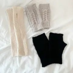 ザラ ヴィンテージショップ ウォーマー アームウォーマー 日本 ブラック ベージュ アイボリー