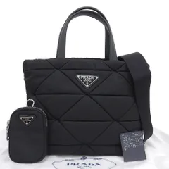 【本物保証】 布袋付 超美品 プラダ PRADA パデット 2WAYバッグ 1BG373 ハンドバッグ ショルダーバッグ ナイロン ブラック