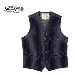 ほぼ未使用　SUGAR CANE ウォバッシュストライプ ベスト 38 ほぼ未使用 SUGAR CANE ウォバッシュストライプ ベスト 38 - メルカリ
