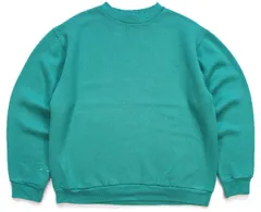 80s USA製 RUSSELLラッセル 無地 スウェット エメラルドグリーン M★ブランク オールド ビンテージ クルーネック