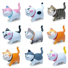 卓上 インテリア 飾り物 かわいい ミニフィギュア 車内アクセサリー 盆栽 雑貨 玄関 庭 猫グッズ ガーデン マイクロ風景飾り 9個セット 新築祝い 誕生日 置物 可愛い 人気 猫 プレゼント パーティー小物 働物フィギュア ダーク系