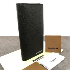 41 送料込み！ 未使用品 BURBERRY 長財布 ブラック レザー 縦型