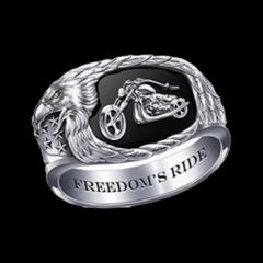 【R044】リング　メンズ　レディース　指輪　アクセサリー　ファッション   お洒落　シルバー　ゴールド　バイク　オートバイ　20号