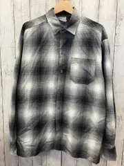 caltop キャルトップ 長袖シャツ USA製 チェック グレー 袖汚れ
