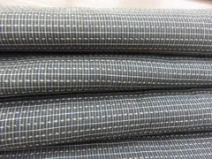 P41738　本場　大島紬　袷　藍絣入り　泥染め　男物　k