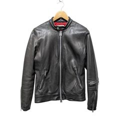 美品✨ユニオンステーション シングルレザージャケット メンズビギ50