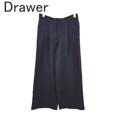 Drawer ドゥロワー シルクウールミカドパンツ ブラック 黒 シルク