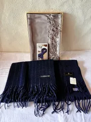 【未使用品】マフラー3点セット♡♡紺色 グレー