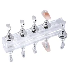 I'm so happy ネイルチップスタンド 磁石 土台 固定 ネイル 台座 置き台 制作 ネイルアート 10本セット（シルバー） 