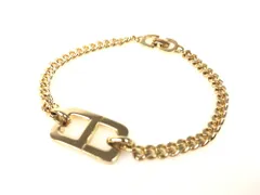 クリスチャン・ディオール　Christian Dior　CDロゴ　喜平チェーン　ブレスレット　ゴールドカラー　メンズ　レディース　匿名配送　送料無料