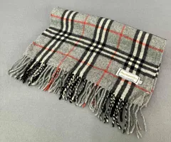 BURSERRYS バーバリーズ マフラー グレー チェック柄 カシミヤ100% バーバリー