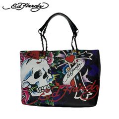おれんじ様 専用Ed Hardy トートバッグ スカル ローズ柄 - メルカリ