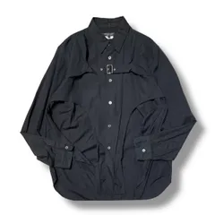 21ss COMME des GARCONS HOMME PLUS Buckle layered shirt S ブラック PG-B019 コムデギャルソンオムプリュス 