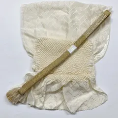 ［6936］帯締め 帯揚げ セット 草花文様 絞り 金糸 正絹 着物 帯絞め