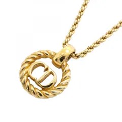 ★SALE【6jab0422】クリスチャンディオール ネックレス CDロゴ GPメッキ ゴールド【中古】レディース
