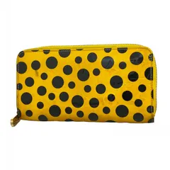 ★SALE【6ae5770-k】ルイヴィトン 長財布 ヴェルニ・ドットインフィニティ/草間彌生 M91571 ジッピーウォレット ジョーヌ【中古】レディース