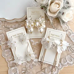 【限定セット】ホワイトver.《ピアス/イヤリング》