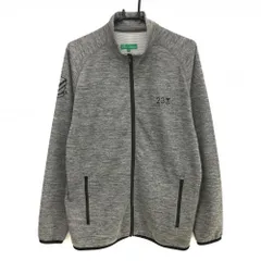 【超美品】23区ゴルフ ジャケット 杢グレー ロゴ黒 メンズ L ゴルフウェア 23区