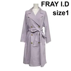 ◇ フレイアイディー FRAY I.D スリットトレンチコート 長袖 ロング丈 ダブルブレスト ベルト ラベンダー 1 S 7号 レディース S6B225のサムネイル