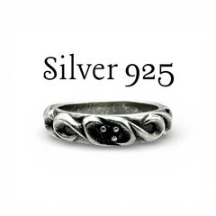 SILVER925平打ち柄あり シルバー925 おしゃれ ドットリング Gけみあ 