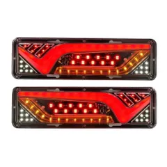 MORASTYLE トラック用 LED テールランプ シーケンシャルウインカー V型デザイン 24V 防水 防塵 IP67 左右2個セット 汎用 社外品 のサムネイル