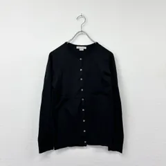 JOHN SMEDLEY ジョンスメドレー クルーネック カーディガン イングランド製 ブラック 系 サイズ M 802-0005