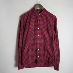 正規 Frank & Eileen フランク & アイリーン チェック 長袖 シャツ コットン ロングスリーブ 3020700036 赤 紺 サイズ S 本物1125P★2