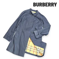 BURBERRY LONDON バーバリー ロンドン ステンカラーコート トレンチコート ネイビー サイズ48 レディース メンズ ユニセックス ブランドアパレル ノバチェック ジャケット 衣類