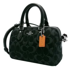【新品】コーチ バッグ ショルダーバッグ COACH ROWAN シグネチャー デニム ミニ クロスボディ 2WAY 斜め掛け CDQ37 SV/BK (ブラック) アウトレット レディース 送料無料
