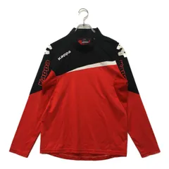 中古 メンズ カッパゴルフ KAPPA GOLF 長袖シャツ M 赤×黒 レッド×ブラック モックネック ハイネック