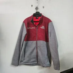 THE NORTH FACE ザノースフェイス 起毛 ジャケット レッド/グレー ジップアップ