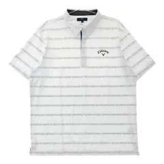 サイズ：3L CALLAWAY キャロウェイ  半袖ポロシャツ 総柄 ホワイト系 [240101616988] ゴルフウェア メンズ ストスト