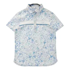 サイズ：S CALLAWAY キャロウェイ レッドレーベル 半袖ポロシャツ バラ柄 ブルー系 [240101618396] ゴルフウェア レディース ストスト