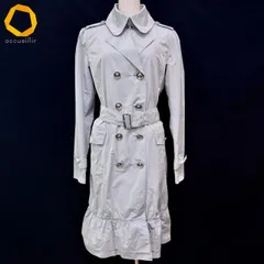 #anc バーバリー BURBERRY コート 38 水色系 トレンチコート シルク混 イタリア製生地 ベルト紐付き レディース [975751]のサムネイル
