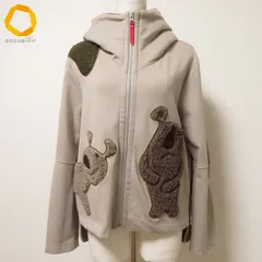 #anc アルベロベロ ALBEROBELLO パーカー ブルゾン トレーナー ベージュ 茶 ボア 動物 フード付き レディース [862448]