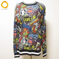 #anc ヒステリックグラマー HYSTERICGLAMOUR カットソー FREE 黒 マルチ メッシュ グラフィックプリント 総柄 レディース [990032]