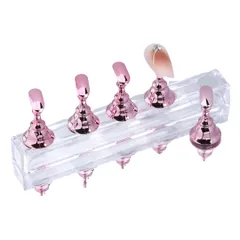 I'm so happy ネイルチップスタンド 磁石 土台 固定 ネイル 台座 置き台 制作 ネイルアート 10本セット（ピンク） 