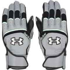 ＜アンダーアーマー＞ UNDER ARMOUR UA YARD PRO BATTING GLOVES UAヤード プロ バッティンググローブ(野球＆ソフトボール/メンズ) 6001314 (Silver/Black/Iridescent(055))　Lサイズ